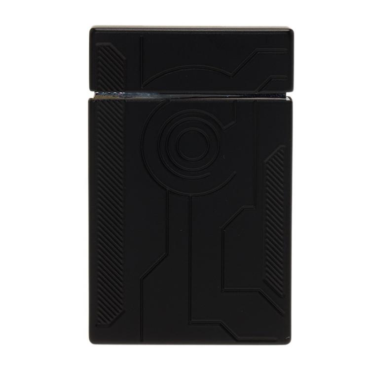 Pre Owned S.T. Dupont Black Lacquer Stainless Steel Classic Lighter