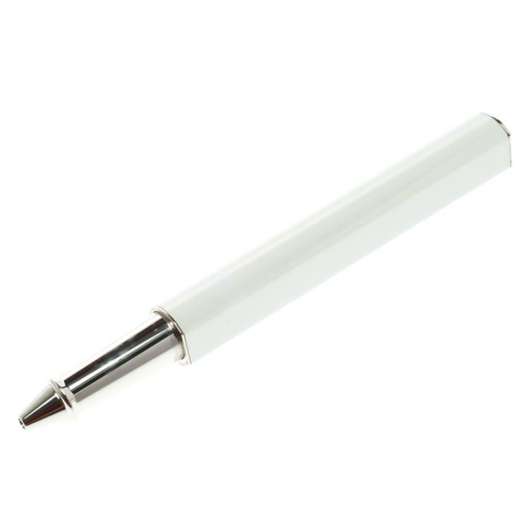 Pre Owned S.T. Dupont Mon Dupont Karl Lagerfeld White Lacquer Palladium Finish Rollerball Pen