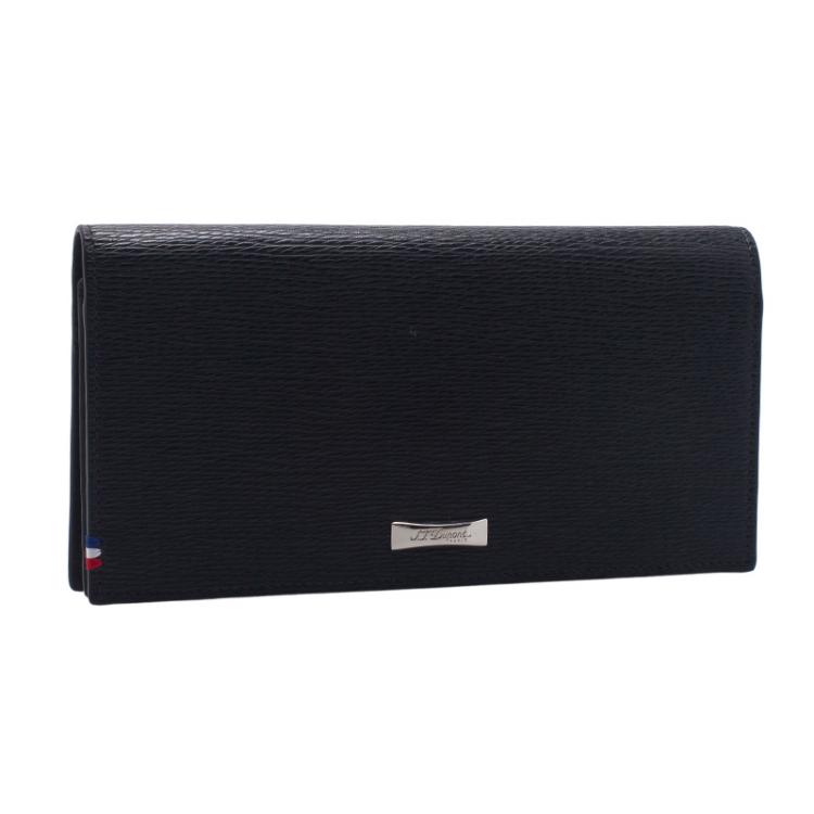 Pre Owned S.T. Dupont Black Flap Wallet