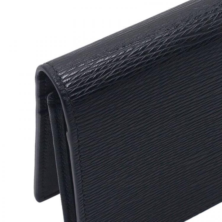 Pre Owned S.T. Dupont Black Flap Wallet