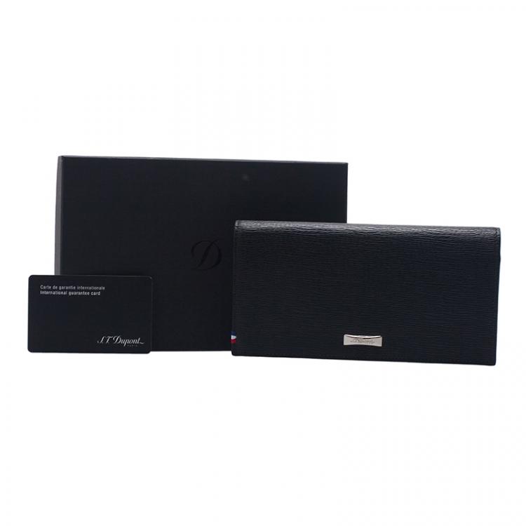 Pre Owned S.T. Dupont Black Flap Wallet