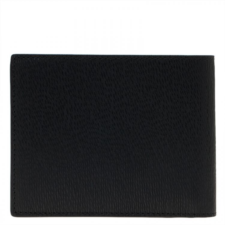 Pre Owned S.T. Dupont Black Leather Bi Fold Wallet 