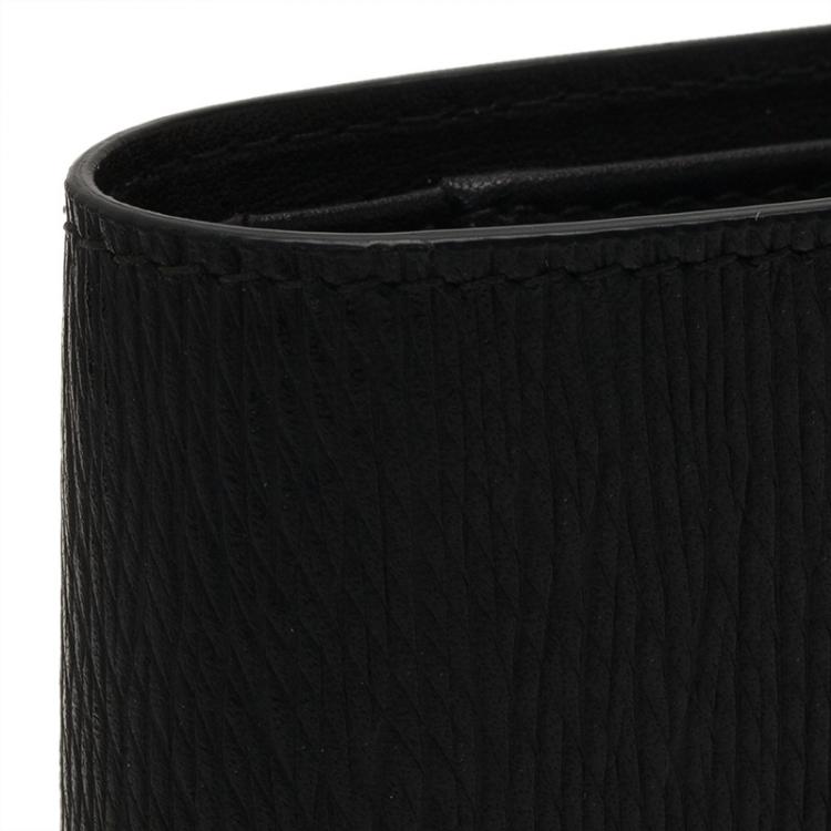 Pre Owned S.T. Dupont Black Leather Bi Fold Wallet 