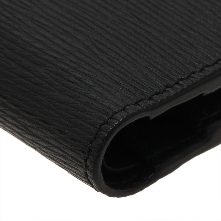 Pre Owned S.T. Dupont Black Leather Bi Fold Wallet 
