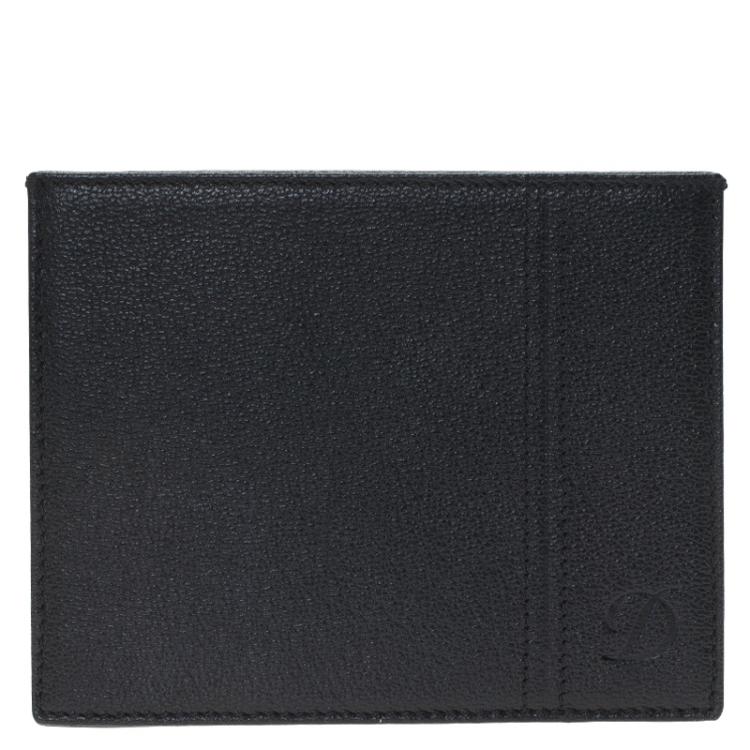Pre Owned S.T. Dupont Black Leather Card Holder