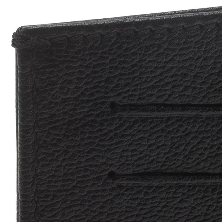 Pre Owned S.T. Dupont Black Leather Card Holder