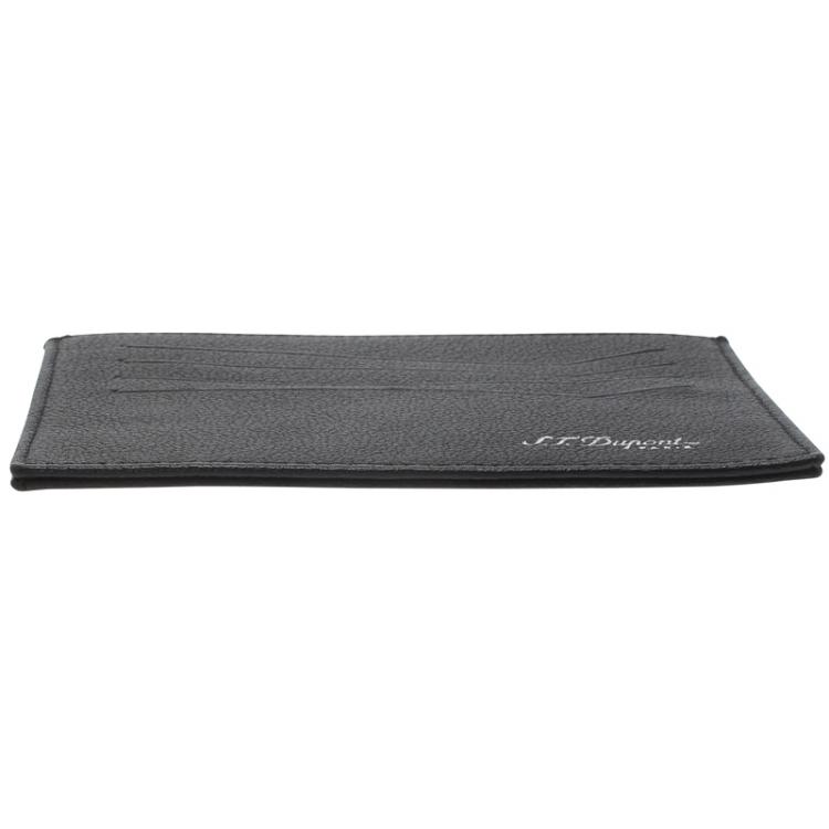 Pre Owned S.T. Dupont Black Leather Card Holder