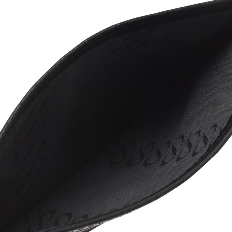 Pre Owned S.T. Dupont Black Leather Card Holder