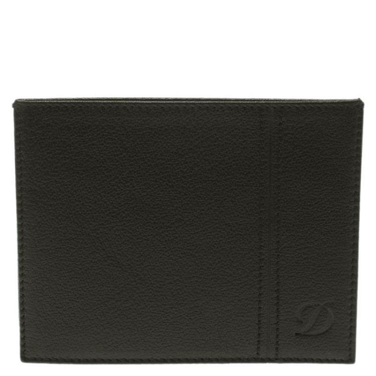 Pre Owned S.T. Dupont Black Leather Card Holder 4CC