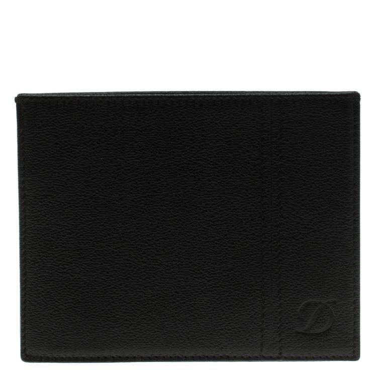 Pre Owned S.T. Dupont Black Leather Card Holder 4CC