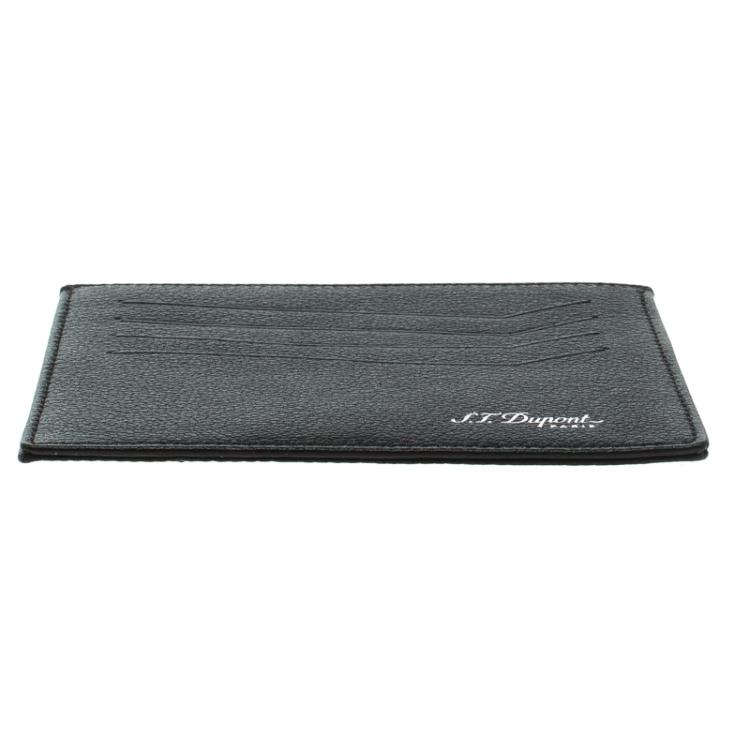 Pre Owned S.T. Dupont Black Leather Card Holder 4CC