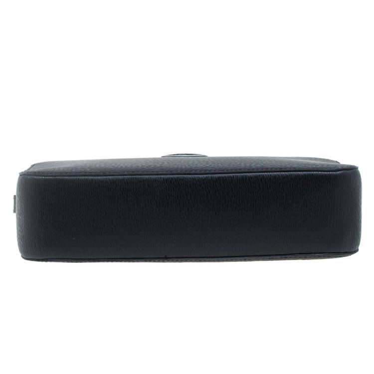 Pre Owned St Dupont Black Leather Pouch
