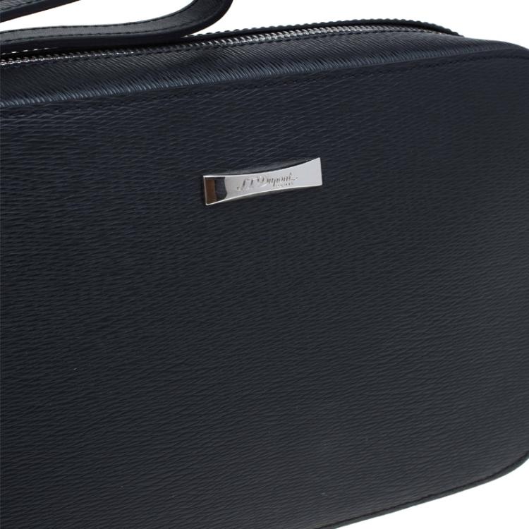 Pre Owned St Dupont Black Leather Pouch
