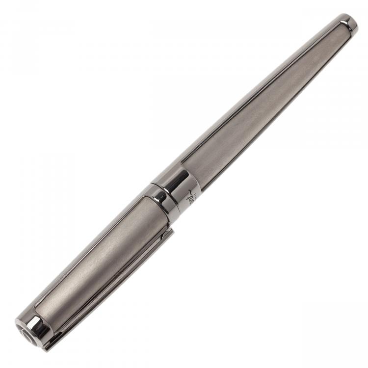 Pre Owned S.T. Dupont Grey Defi Titanium Fountain Pen