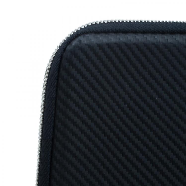 Pre Owned S.T. Dupont Black Leather Carbone Laptop Case Bag