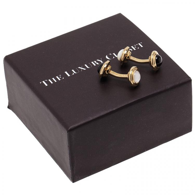 Pre Owned S.T. Dupont Gold-Plated Steel Men's Cufflinks