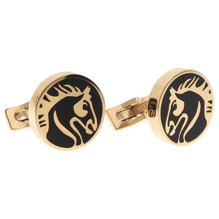 Pre Owned S.T. Dupont Gold-Plated Steel Limited Edition Cufflinks