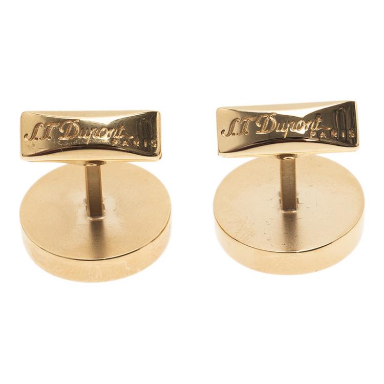 Pre Owned S.T. Dupont Gold-Plated Steel Limited Edition Cufflinks