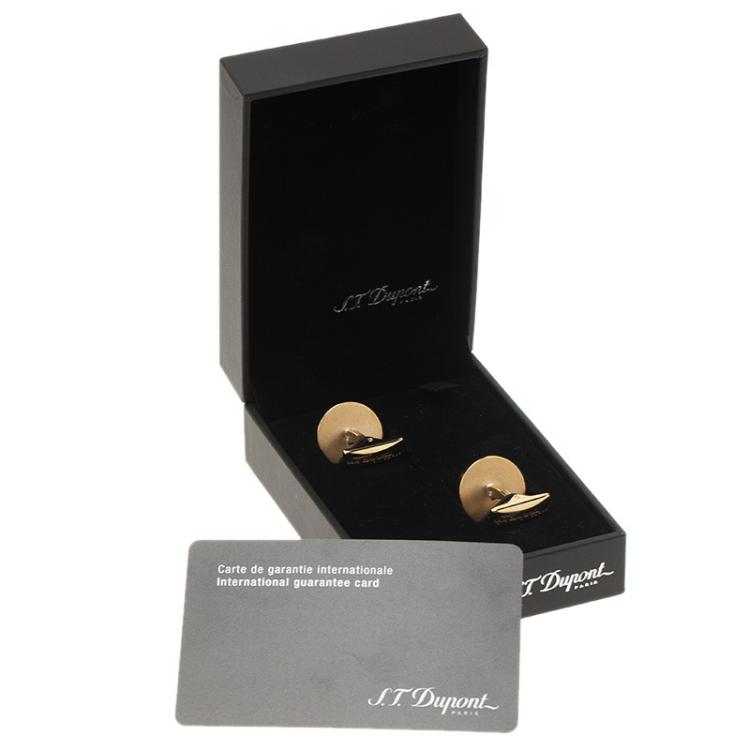 Pre Owned S.T. Dupont Gold-Plated Steel Limited Edition Cufflinks