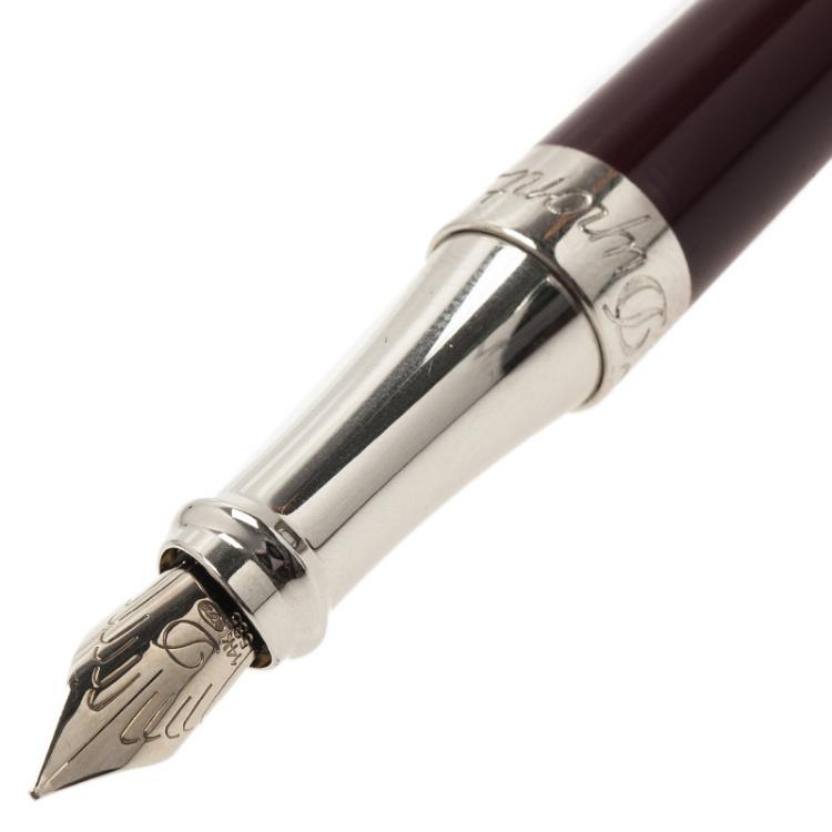 Pre Owned S.T. Dupont Burgundy Lacquer Liberte Fountain Pen