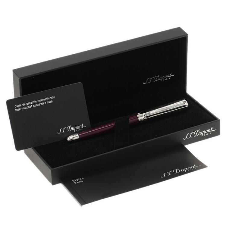Pre Owned S.T. Dupont Burgundy Lacquer Liberte Fountain Pen