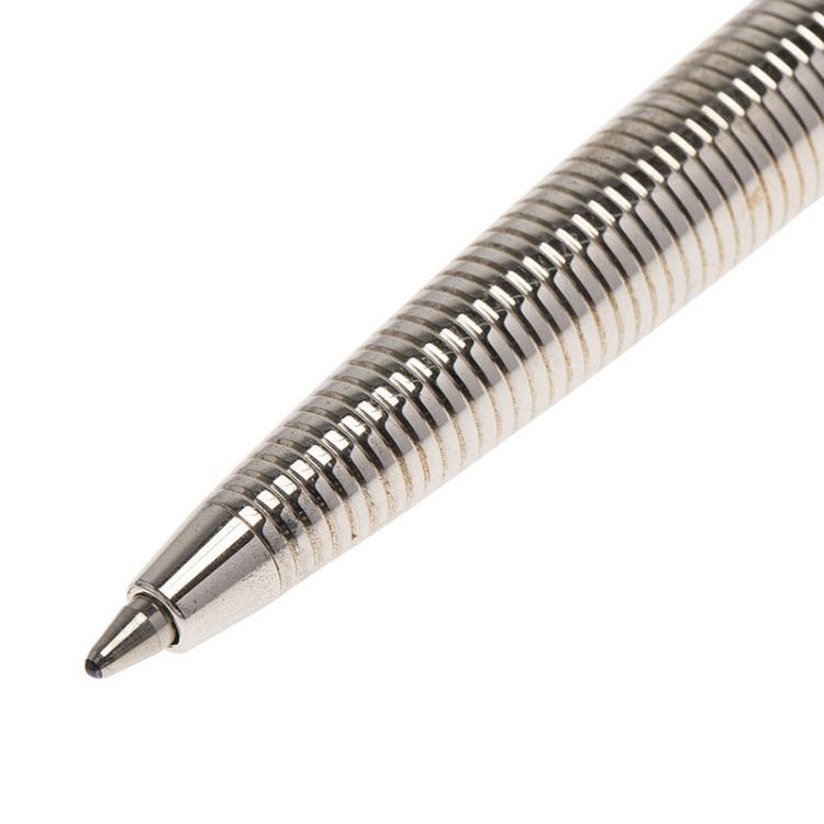 Pre Owned S.T. Dupont Silver Stainless Steel Diamond Collection Ballpoint Pen