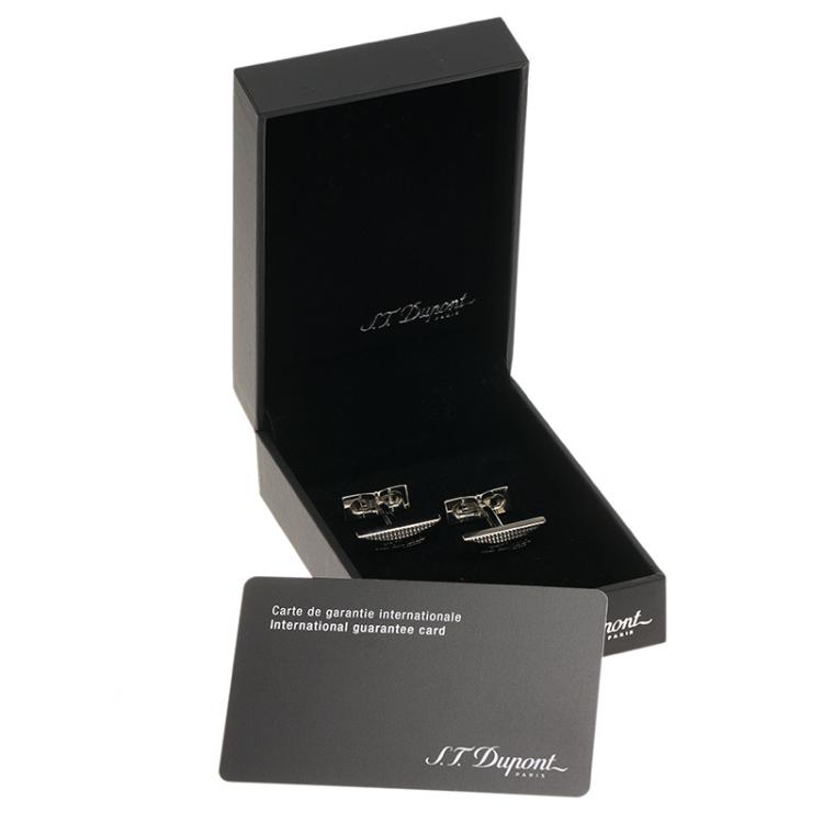 Pre Owned S.T. Dupont Black Ceramic Classic Men's Cufflinks