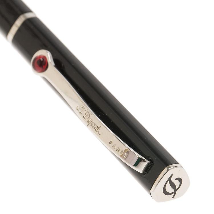 Pre Owned S.T. Dupont Mon Dupont Chic Collection Black Lacquer & Palladium Ballpoint Pen