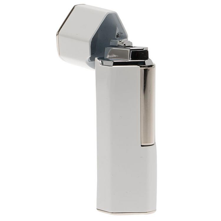 Pre Owned S.T. Dupont White Lacquer and Palladium Finish Karl Lagerfeld Lighter