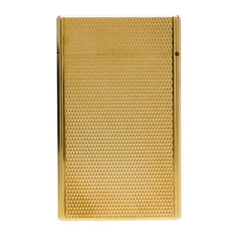 Pre Owned S.T. Dupont Fancy Textured Gold-Plated Classic Lighter