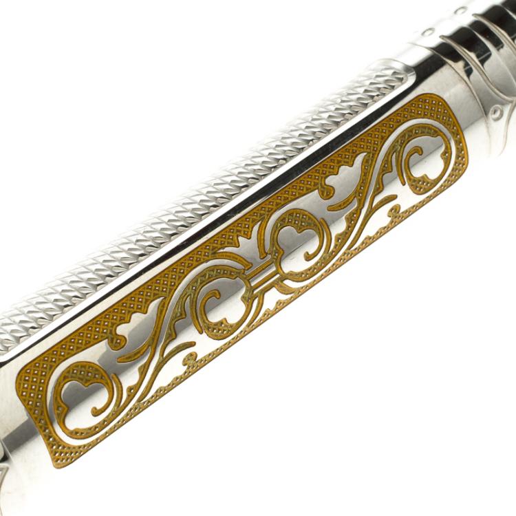 Pre Owned S.T.Dupont White Knight Limited Edition President Fountain Pen, with 18k Gold Nib