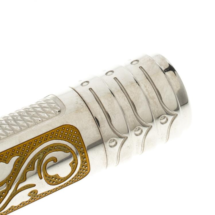 Pre Owned S.T.Dupont White Knight Limited Edition President Fountain Pen, with 18k Gold Nib