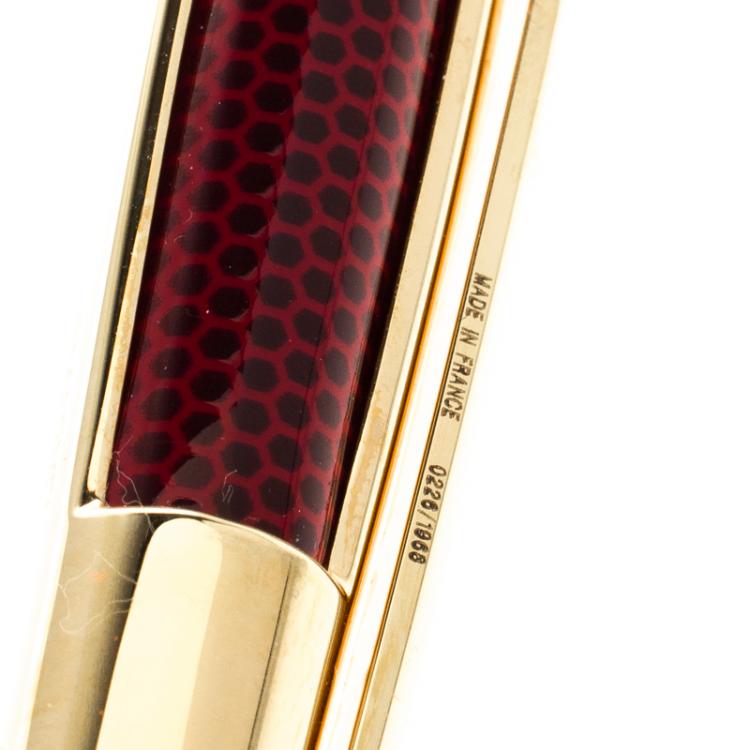 Pre Owned S.T.Dupont Iron Man Defi Limited Edition Red Ballpoint Pen