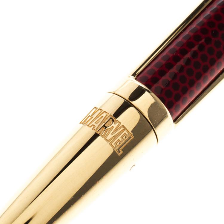 Pre Owned S.T.Dupont Iron Man Defi Limited Edition Red Ballpoint Pen