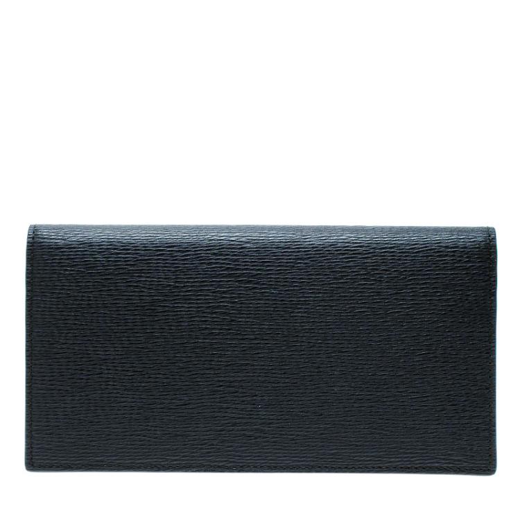 Pre Owned S.T. Dupont Black Leather Bi Fold Wallet