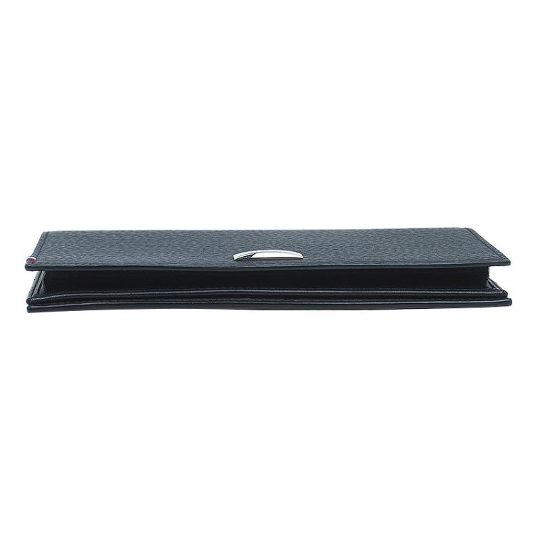 Pre Owned S.T. Dupont Black Leather Bi Fold Wallet