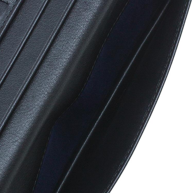 Pre Owned S.T. Dupont Black Leather Bi Fold Wallet