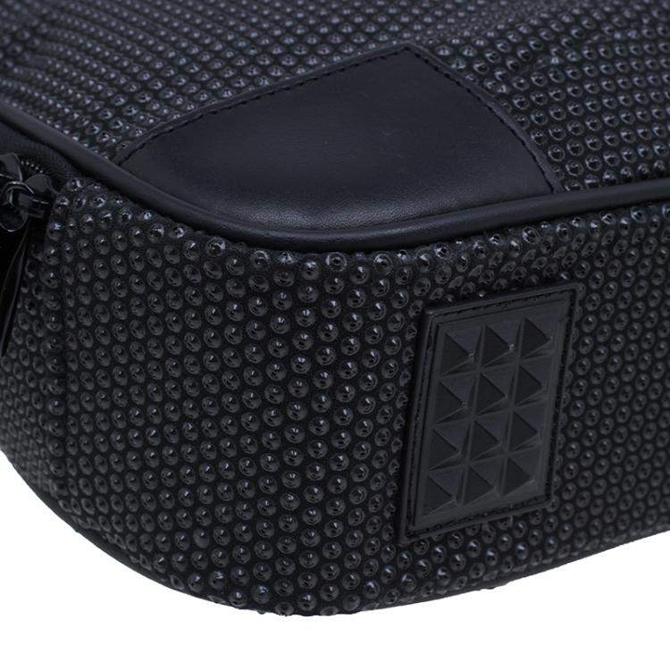 Pre Owned S.T. Dupont Black Textured Leather Laptop Bag w/ Battery Pouch