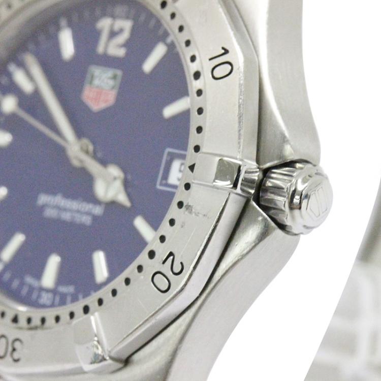 Pre Owned Tag Heuer Blue Stainless Steel 2000 Classic Men's Wristwatch 37MM