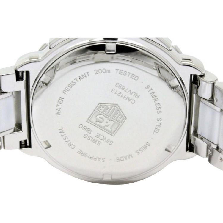 مملوكة مسبقًا Tag Heuer White Ceramic and Stainless Steel Formula 1 Men's Wristwatch 41MM