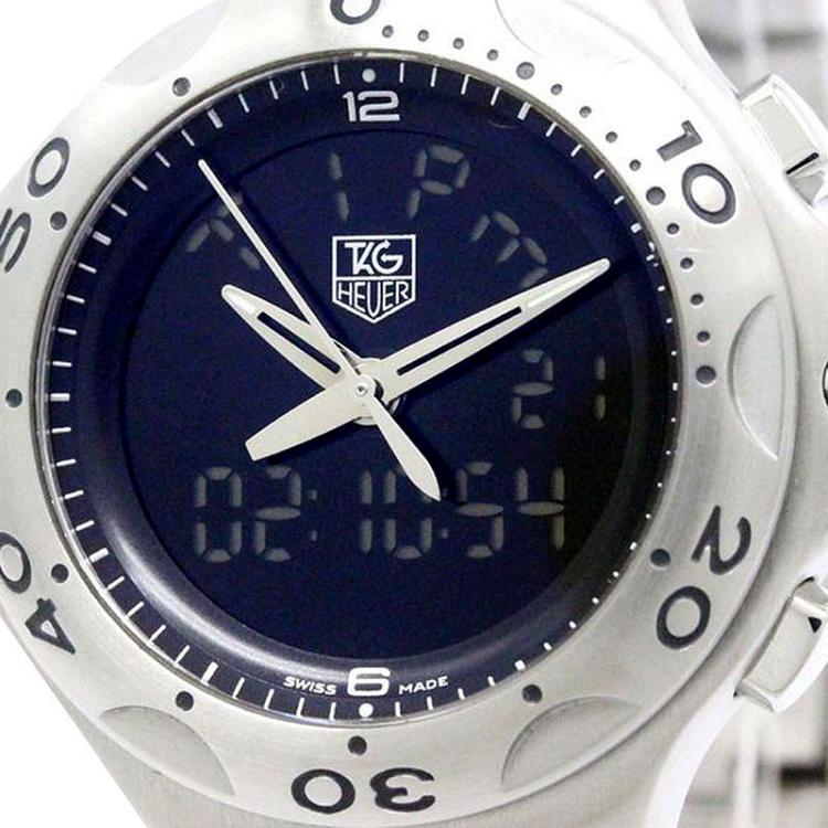 Pre Owned Tag Heuer Black Stainless Steel Kirium Men's Wristwatch 39MM