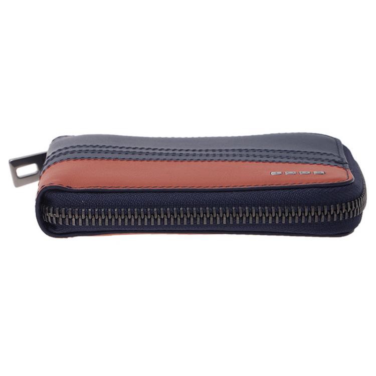 Pre Owned Tod's Two Tone Leather Zip-Around Compact Wallet 