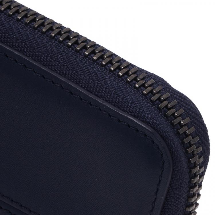 Pre Owned Tod's Two Tone Leather Zip-Around Compact Wallet 