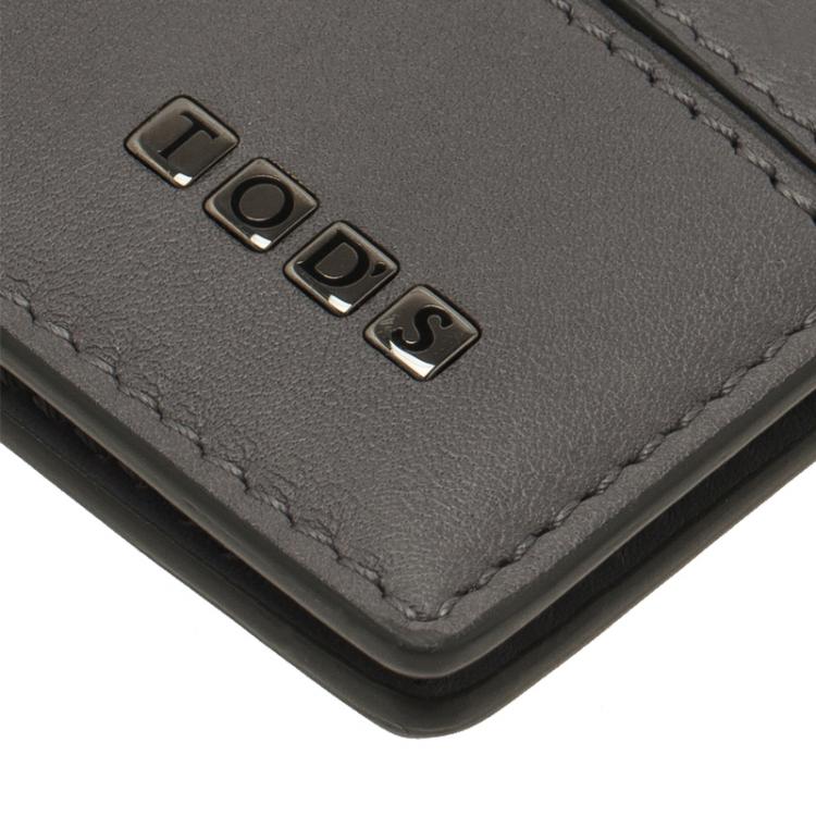 Pre Owned Tod's Grey Leather Compact Bifold  Wallet 