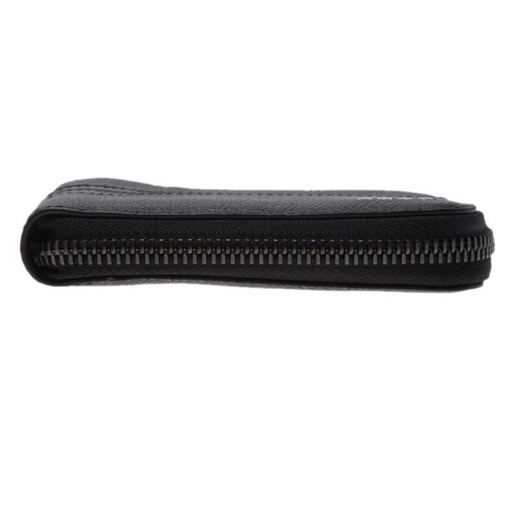 Pre Owned Tod's Black Leather Zip-Around Compact Wallet