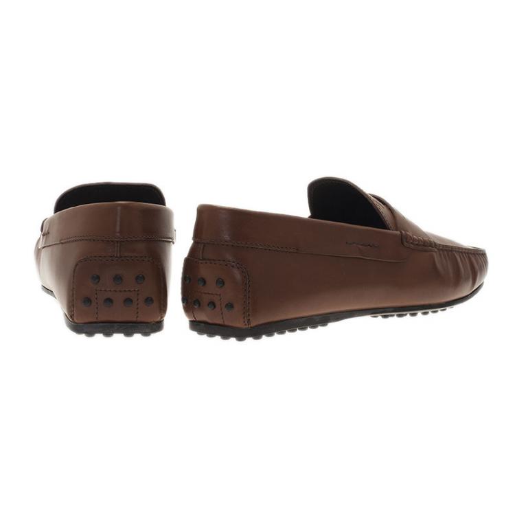 Pre Owned Tod's Brown Leather Penny Loafers Size 44.5