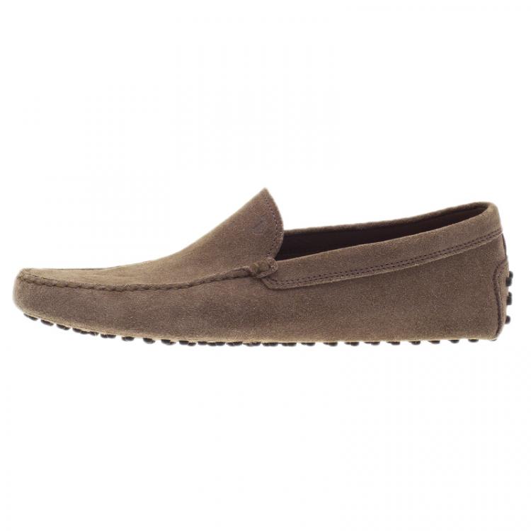 Pre Owned Tod's Brown Suede Loafers Size 42.5 