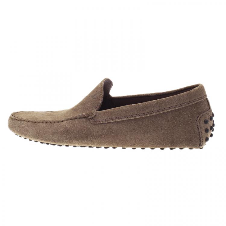 Pre Owned Tod's Brown Suede Loafers Size 42.5 