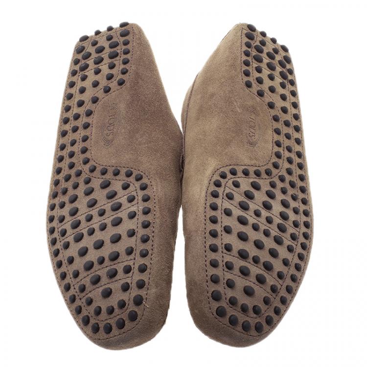 Pre Owned Tod's Brown Suede Loafers Size 42.5 