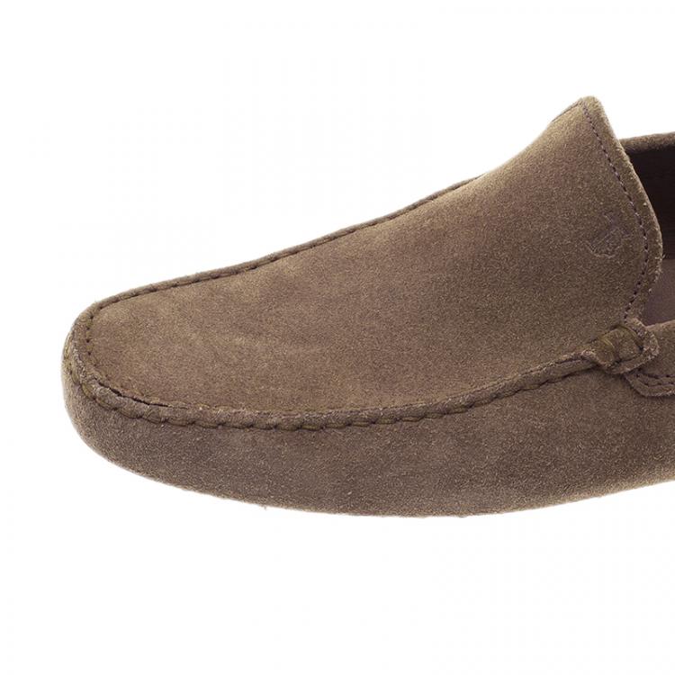 Pre Owned Tod's Brown Suede Loafers Size 42.5 